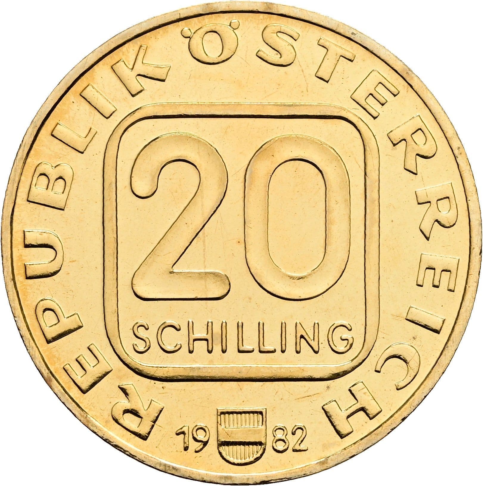 20 Schilling 1982 – Vorderseite