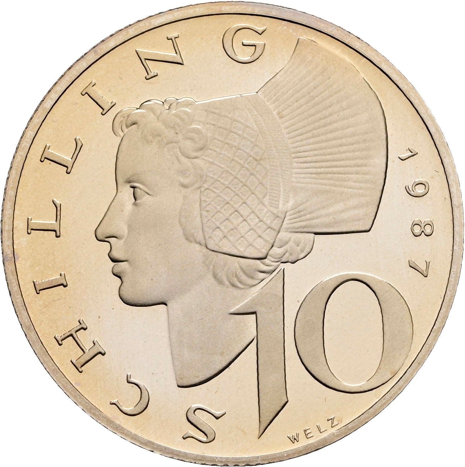 10 Schilling 1987 – Vorderseite