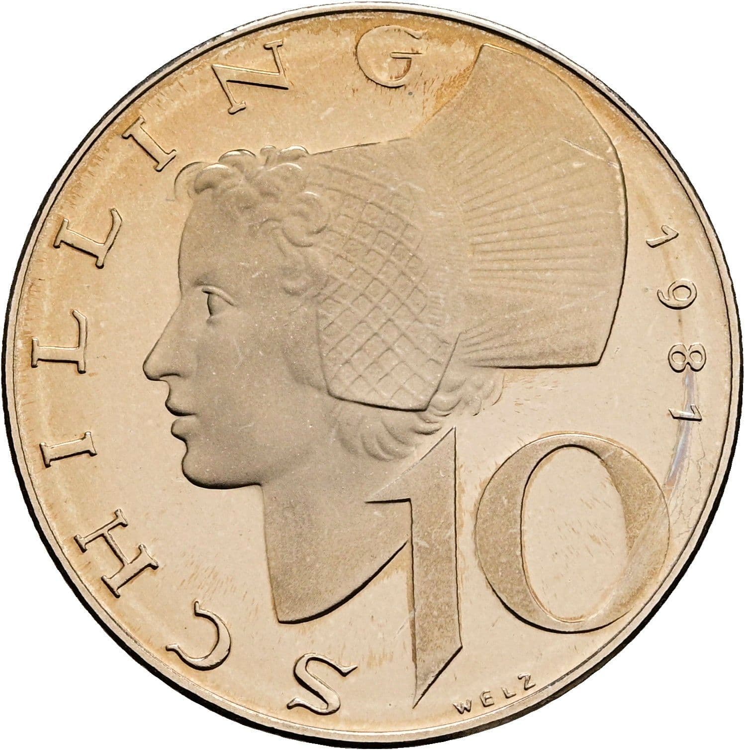 10 Schilling 1981 – Vorderseite
