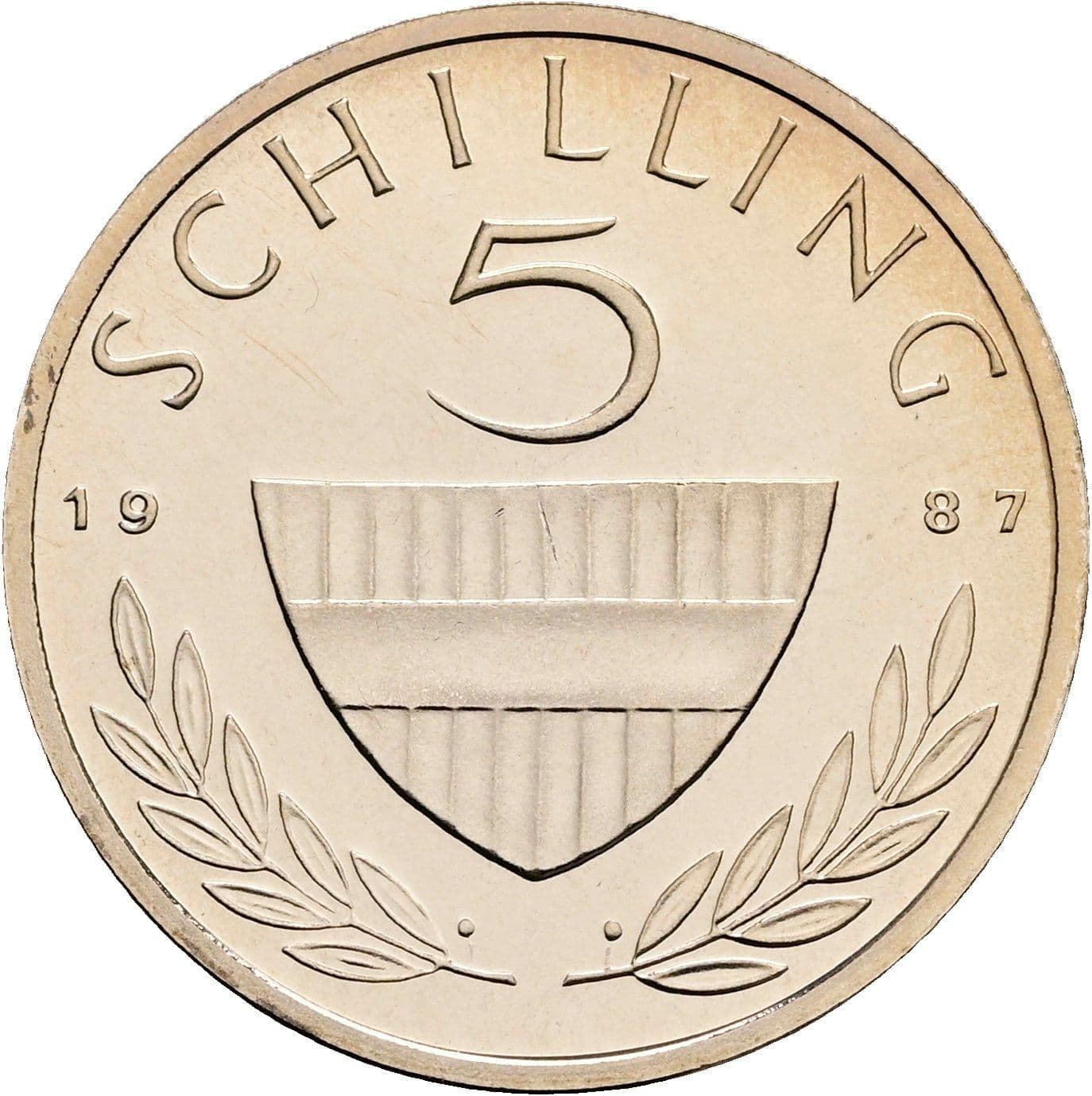5 Schilling 1987 – Vorderseite