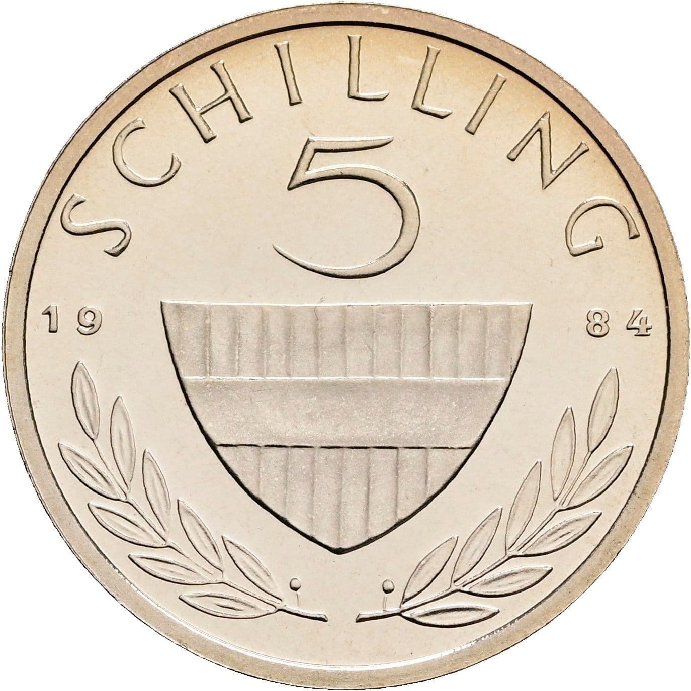 5 Schilling 1984 – Vorderseite
