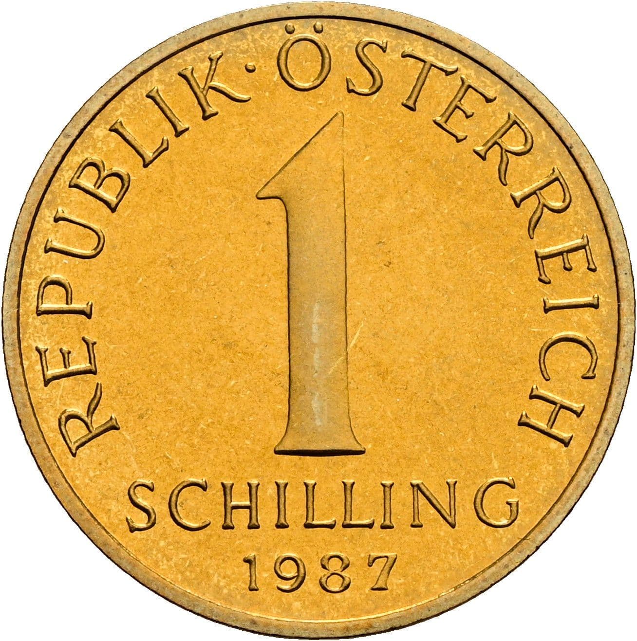 1 Schilling 1987 – Vorderseite