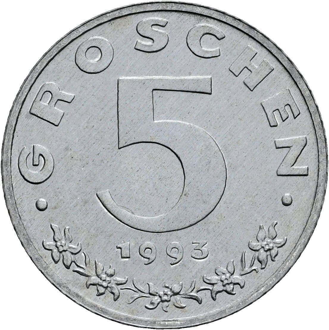 5 Groschen 1993 – Vorderseite