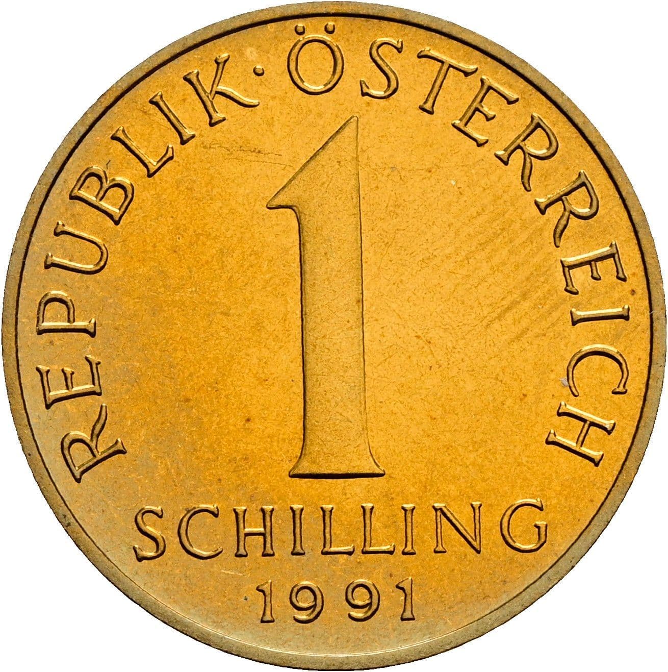 1 Schilling 1991 – Vorderseite
