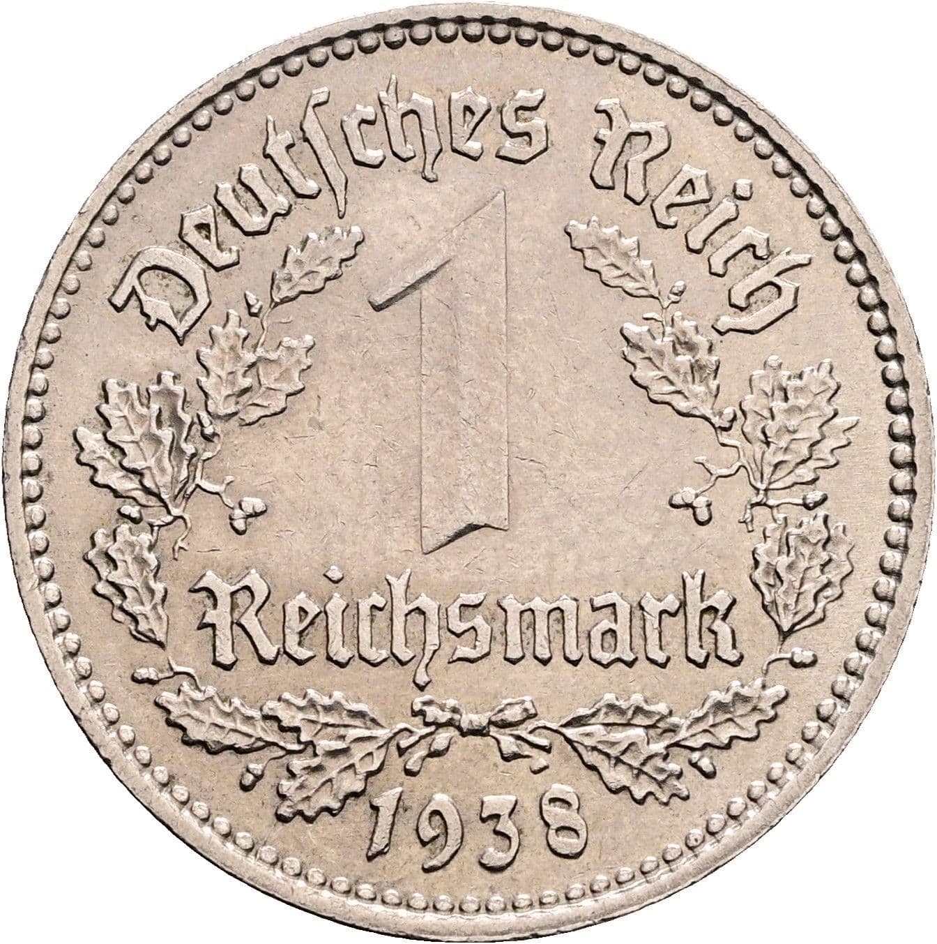 1 Reichsmark 1938 E – Vorderseite