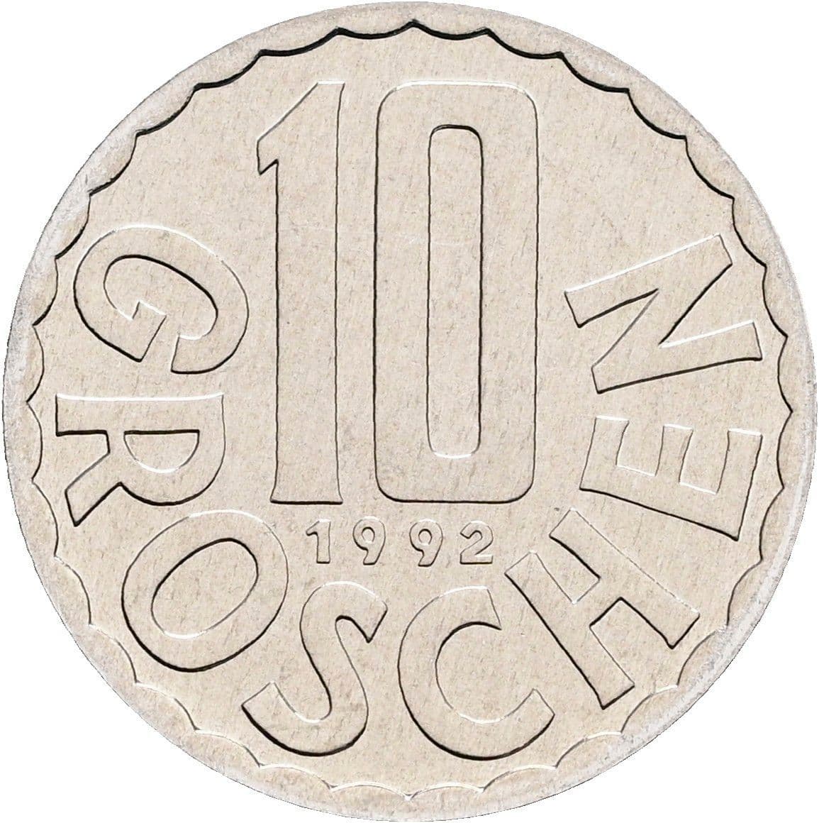 10 Groschen 1992 – Vorderseite