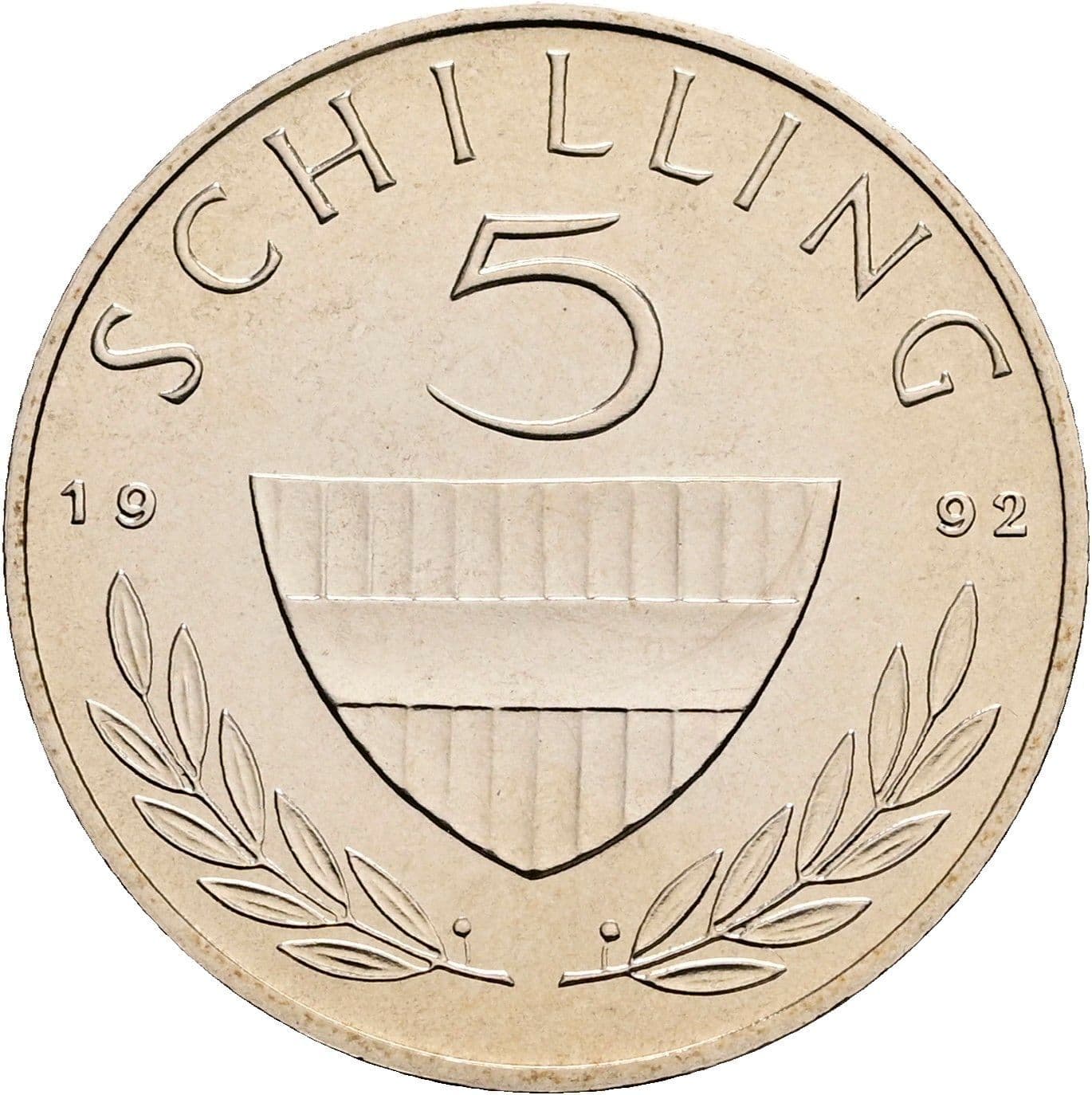 5 Schilling 1992 – Vorderseite