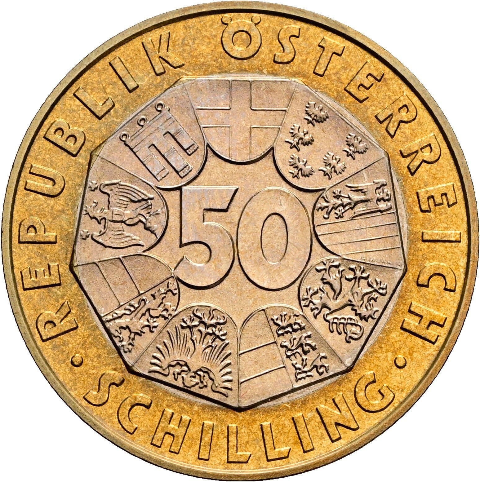 50 Schilling 2001 – Vorderseite