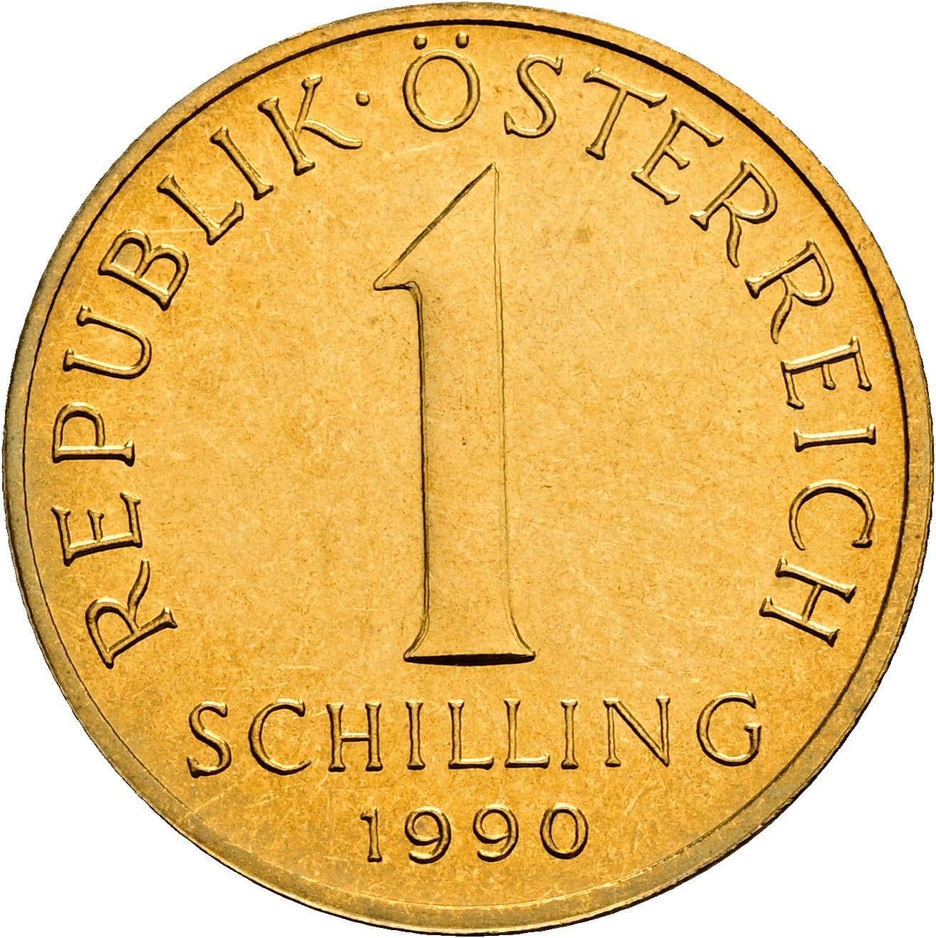 1 Schilling 1990 – Vorderseite