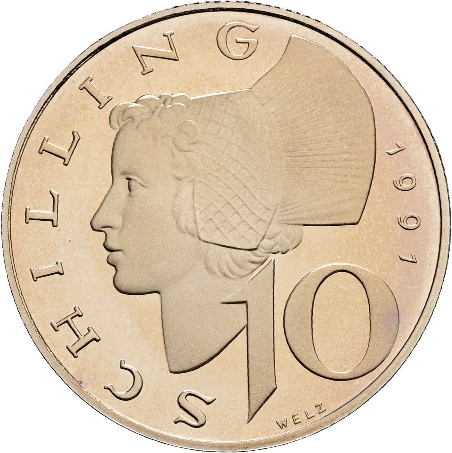 10 Schilling 1991 – Vorderseite