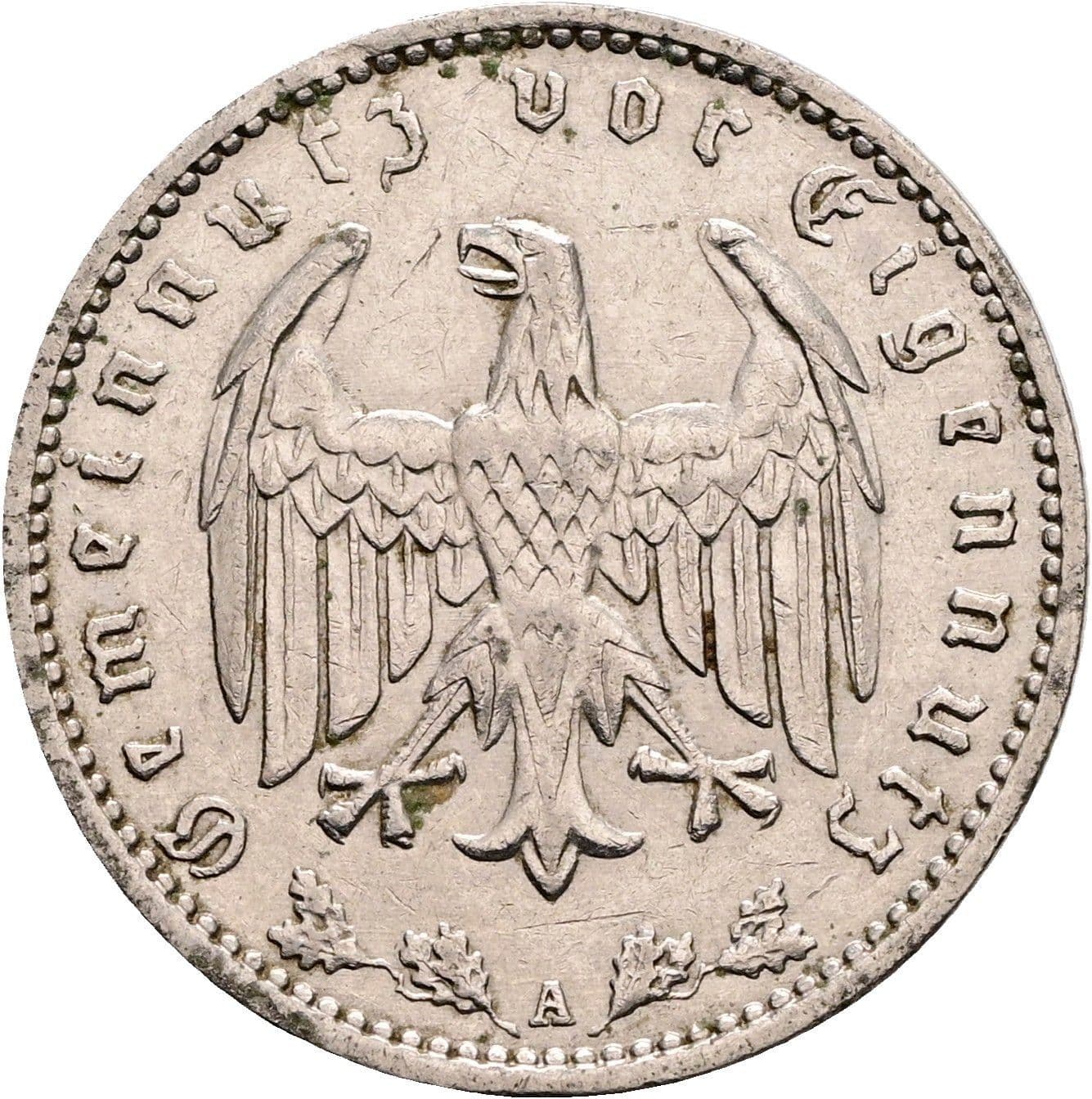 1 Reichsmark 1935 A – Rückseite