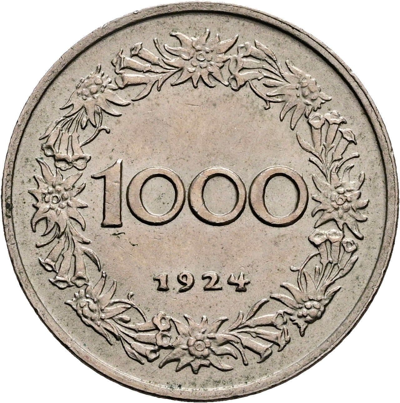 1000 Kronen 1924 – Rückseite