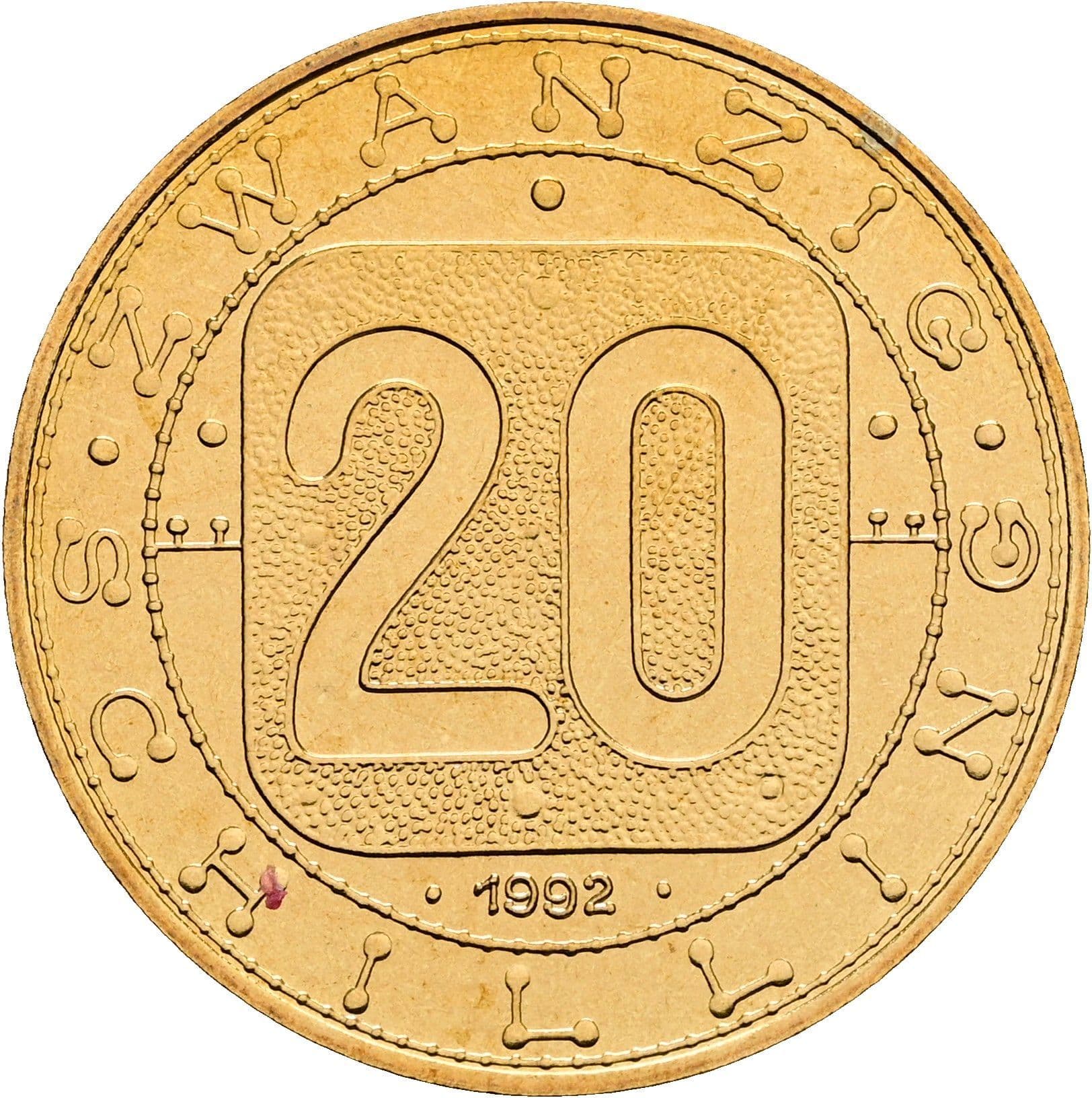 20 Schilling 1992 – Vorderseite