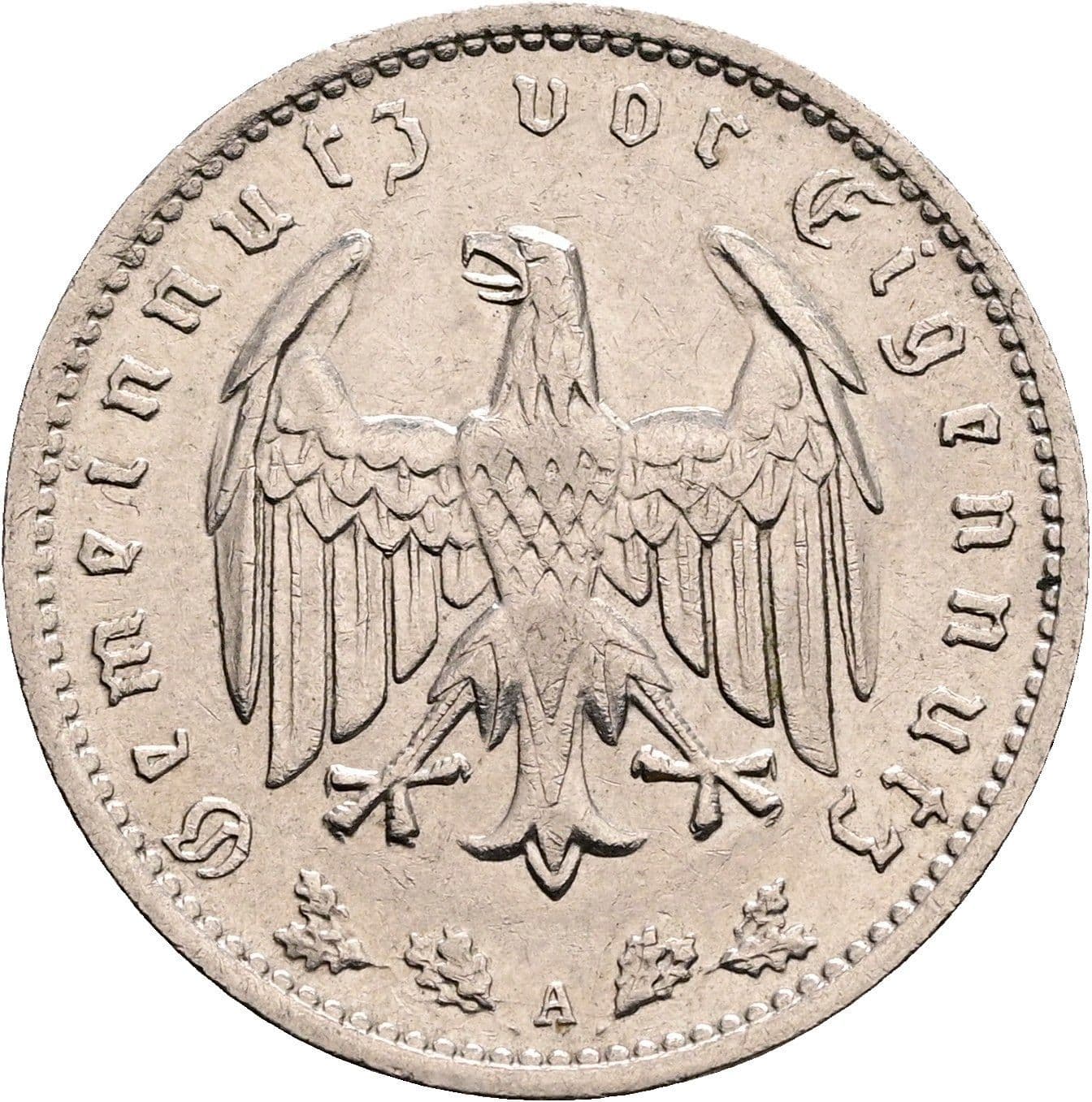 1 Reichsmark 1934 A – Rückseite