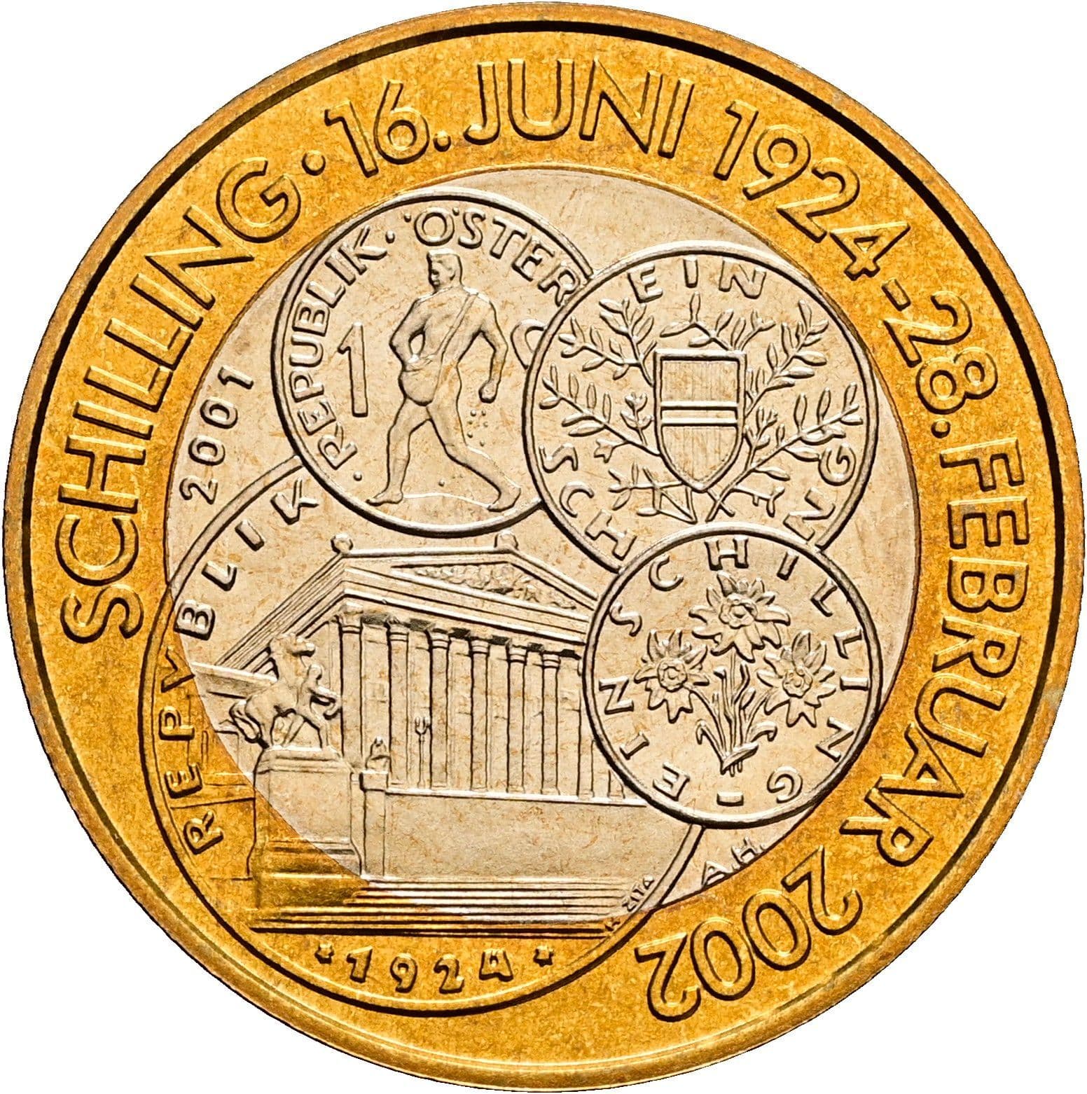 50 Schilling 2001 – Rückseite