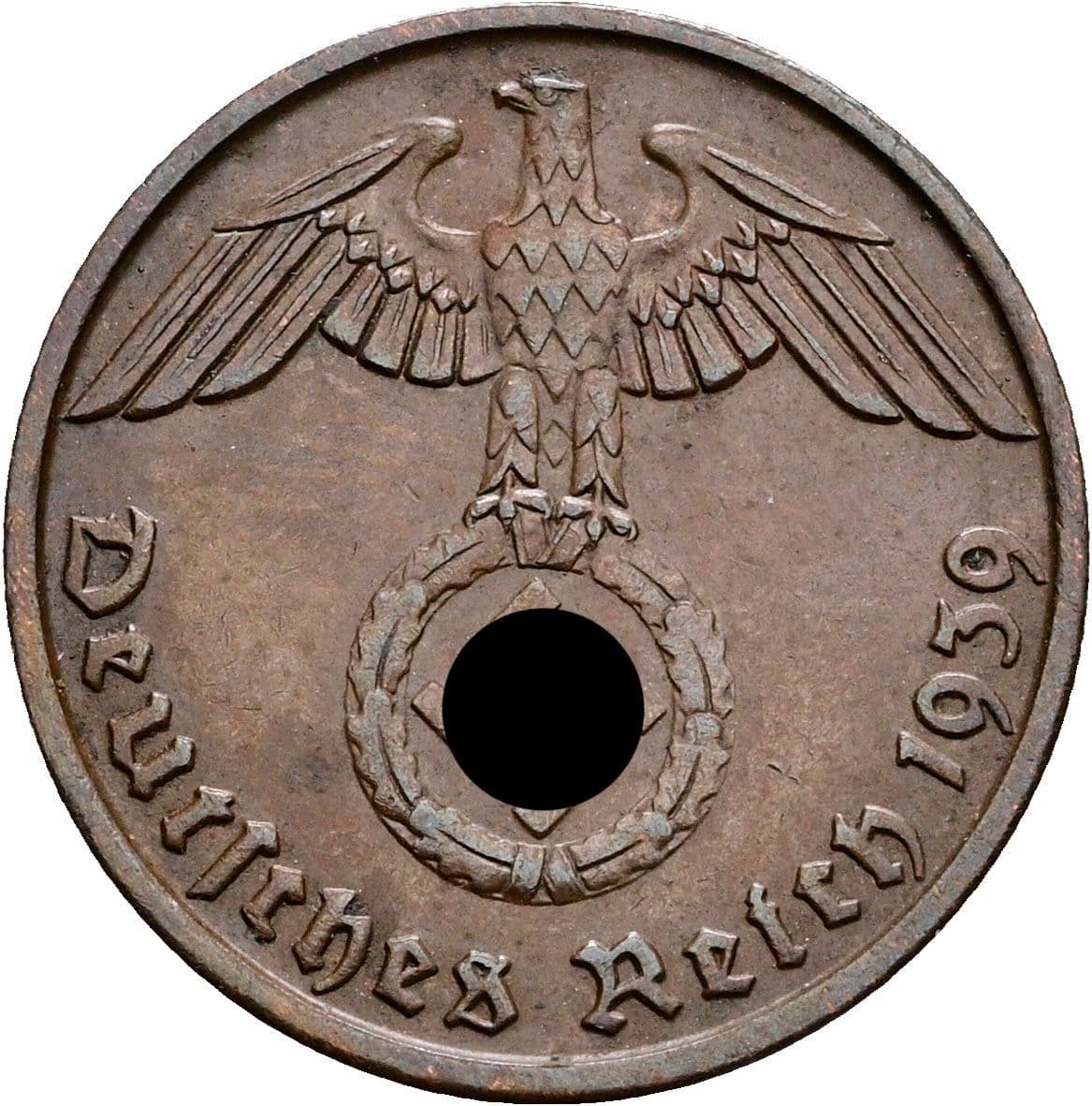 2 Reichspfennig 1939 B – Rückseite