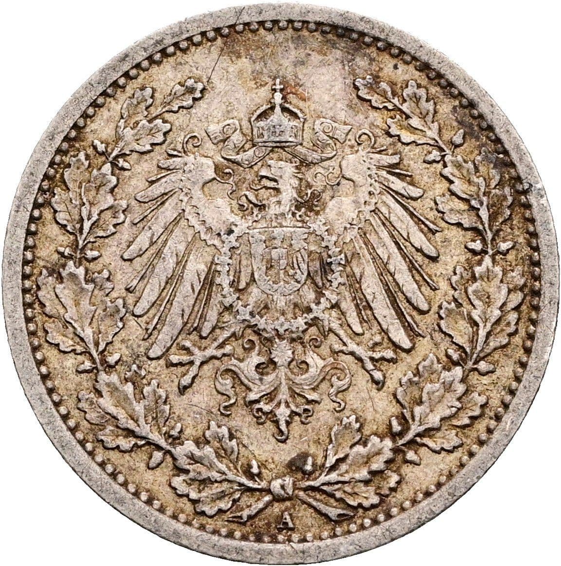 1/2 Mark 1907 A – Rückseite