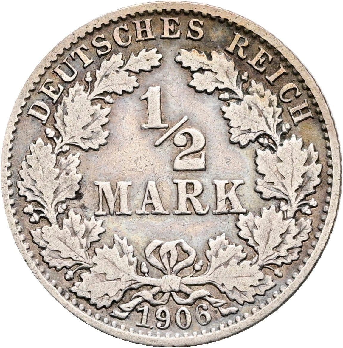 1/2 Mark 1906 G – Vorderseite
