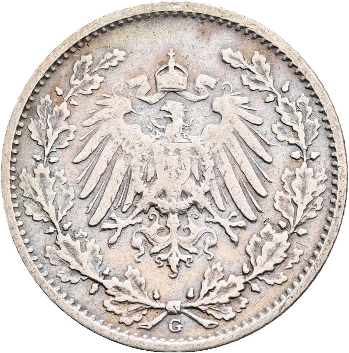 1/2 Mark 1906 G – Rückseite
