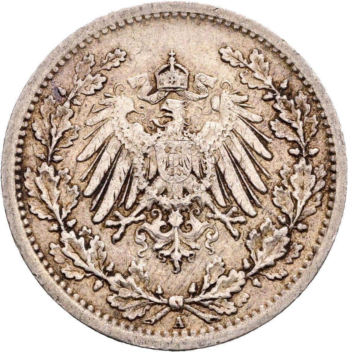 1/2 Mark 1909 A – Rückseite