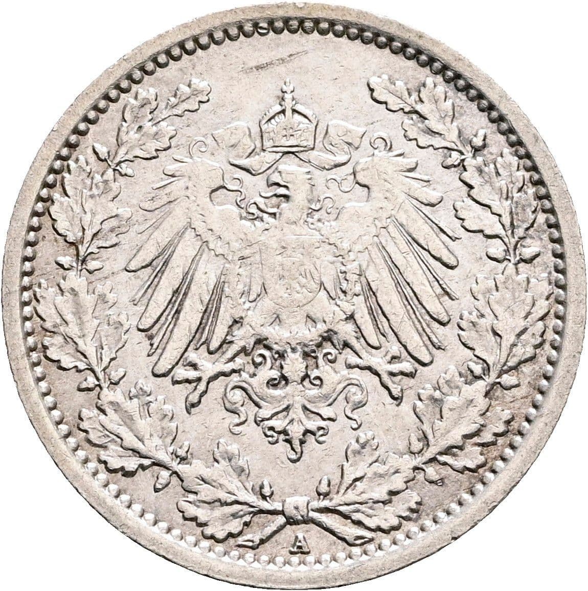 1/2 Mark 1918 A – Rückseite
