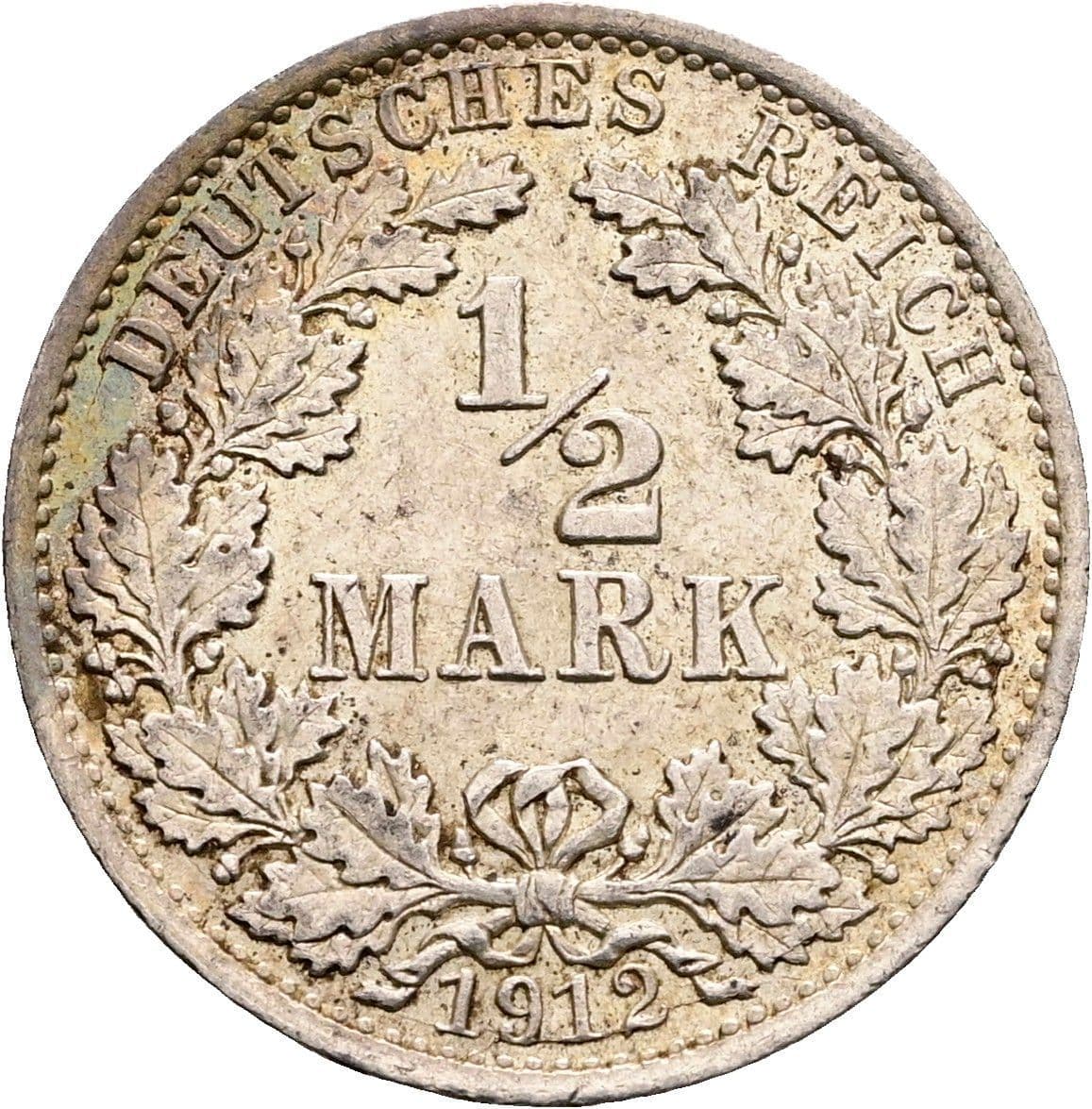 1/2 Mark 1912 A – Vorderseite
