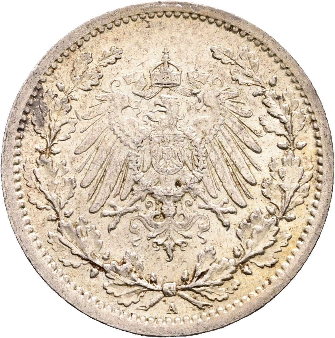 1/2 Mark 1912 A – Rückseite