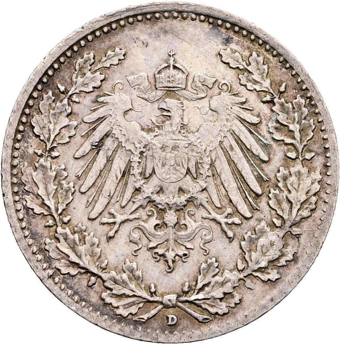 1/2 Mark 1915 D – Rückseite