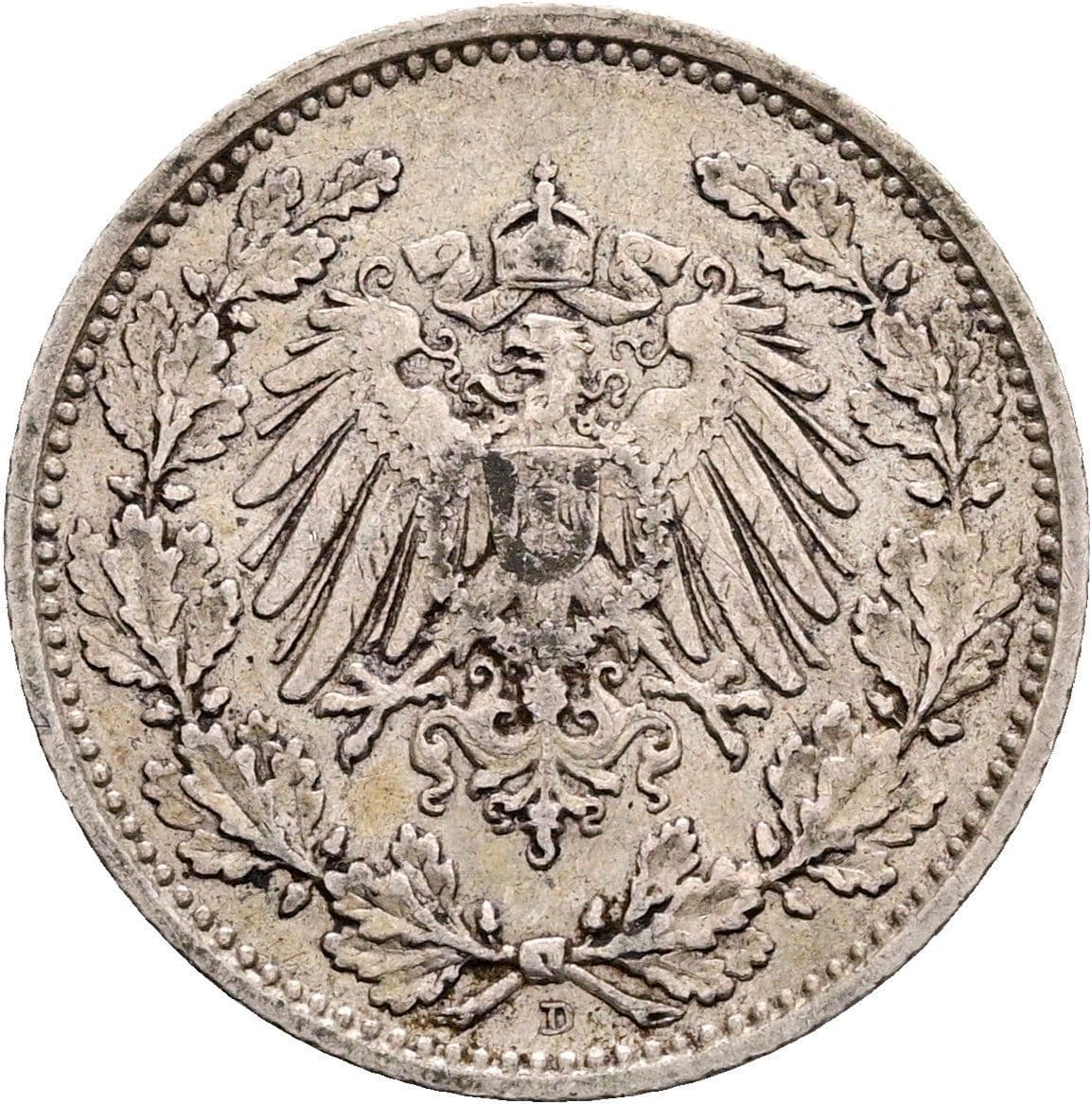 1/2 Mark 1905 D – Rückseite
