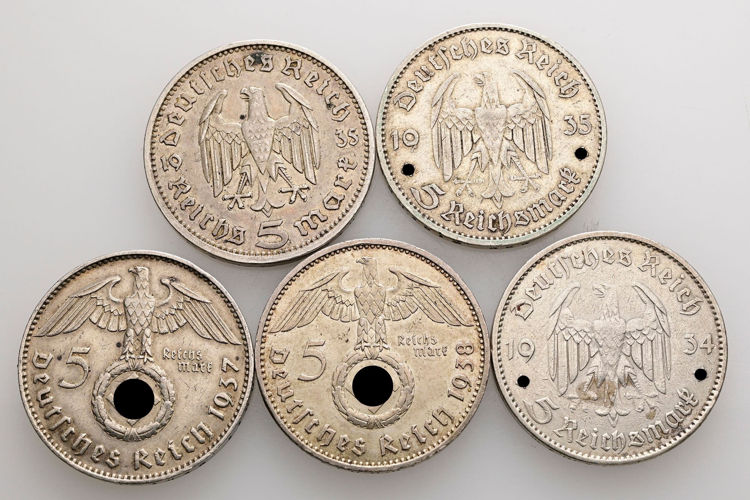 Lot 5 Stück 5 Reichsmark