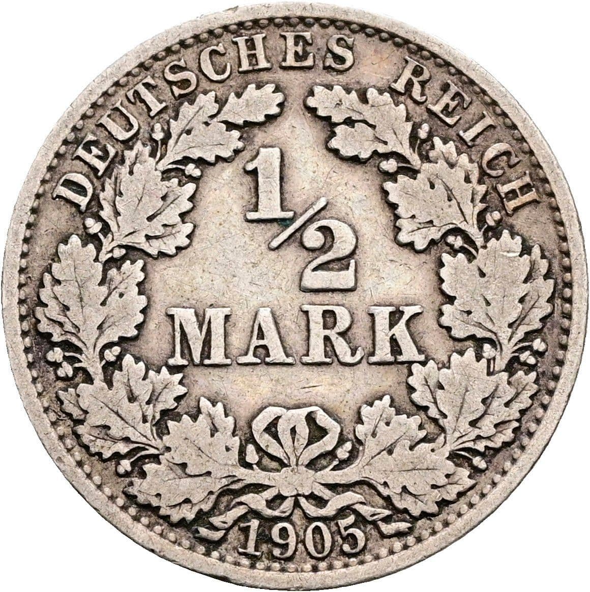 1/2 Mark 1905 A – Vorderseite