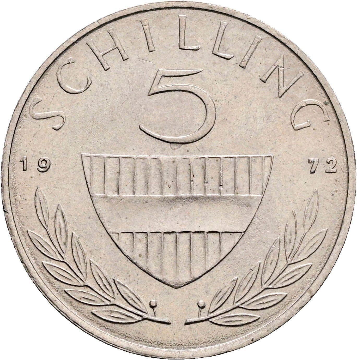 5 Schilling 1972 – Vorderseite