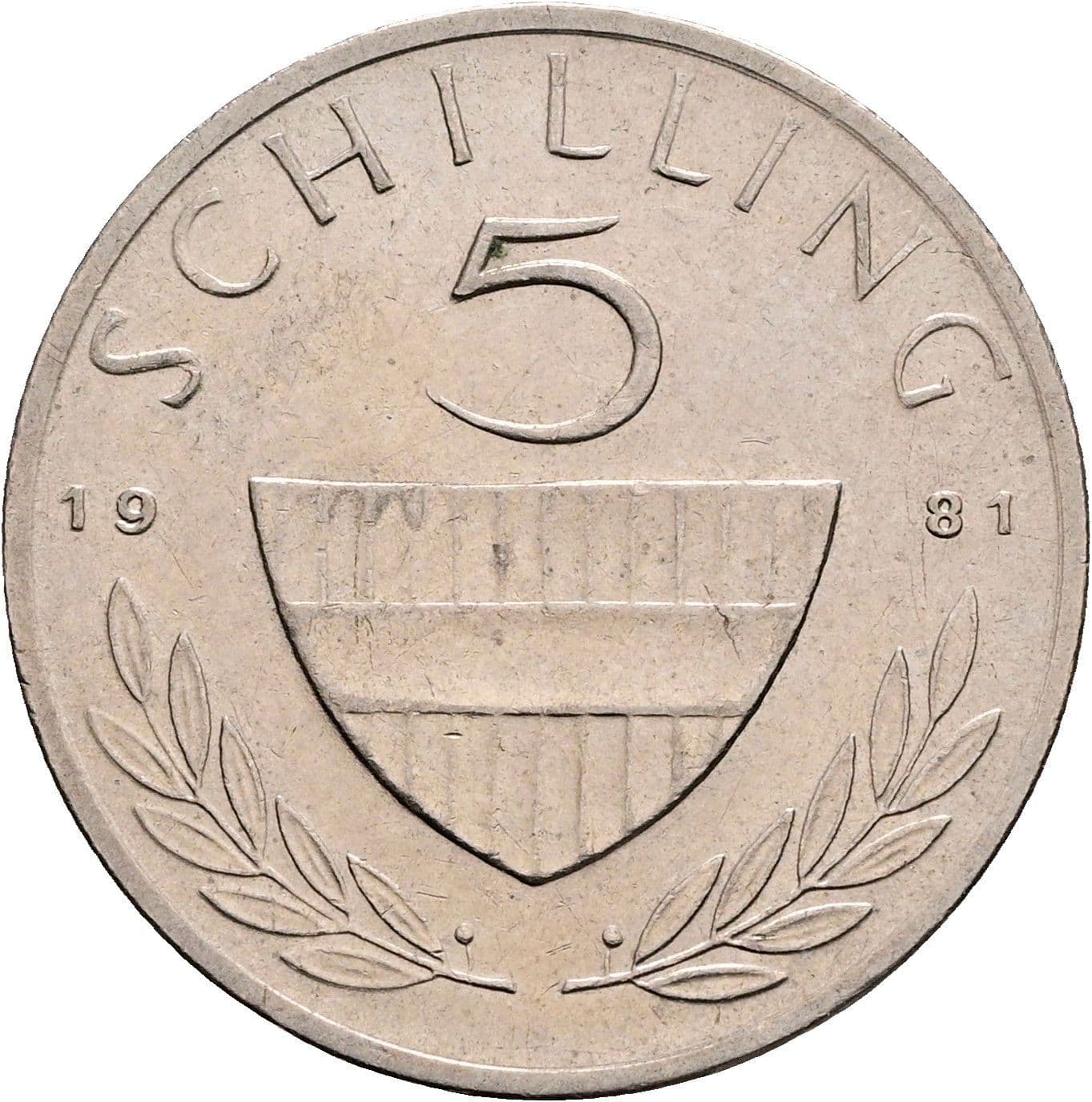 5 Schilling 1981 – Vorderseite