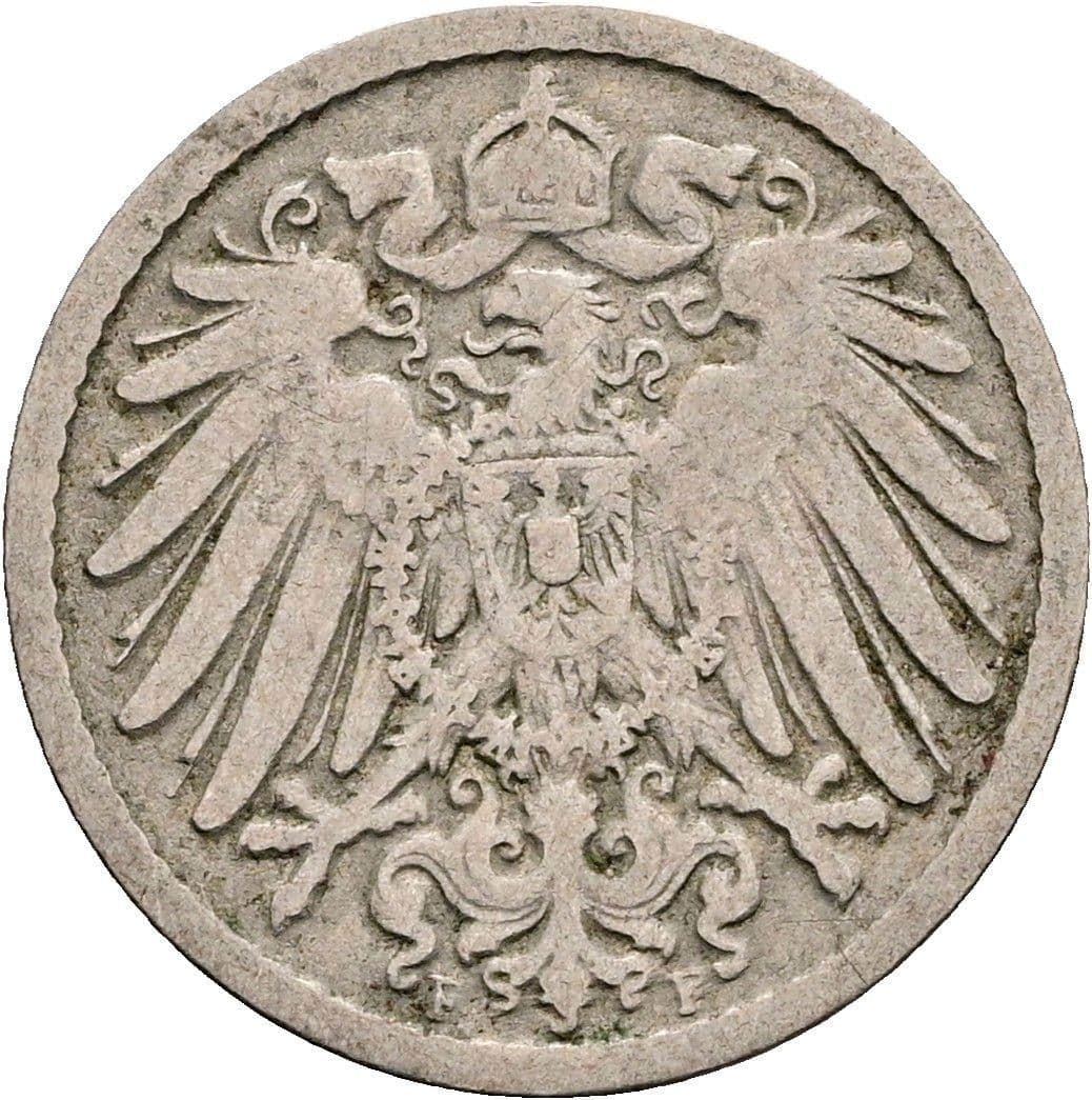 5 Pfennig 1893 F – Rückseite