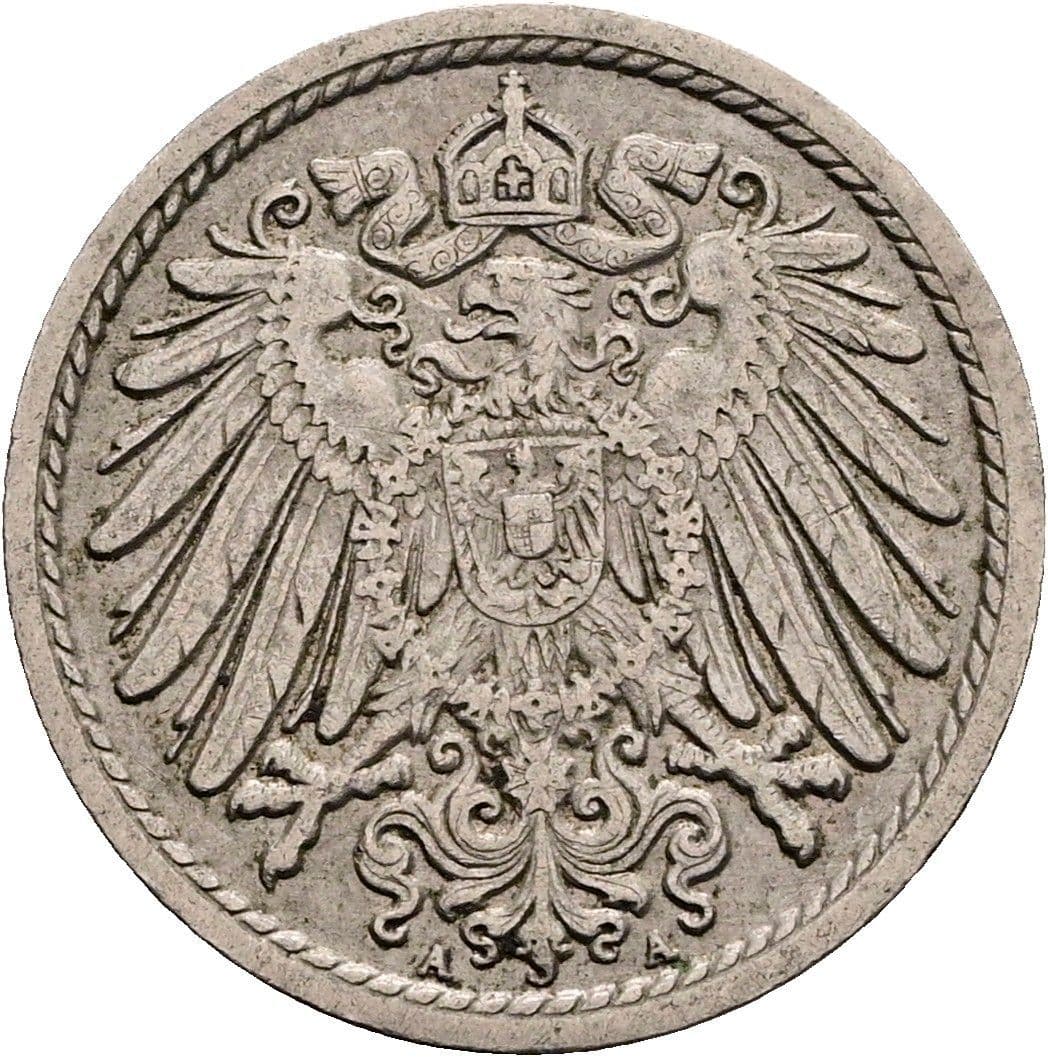 5 Pfennig 1913 A – Rückseite
