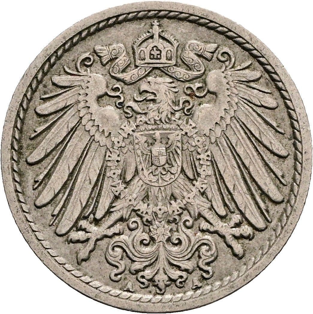 5 Pfennig 1913 A – Rückseite