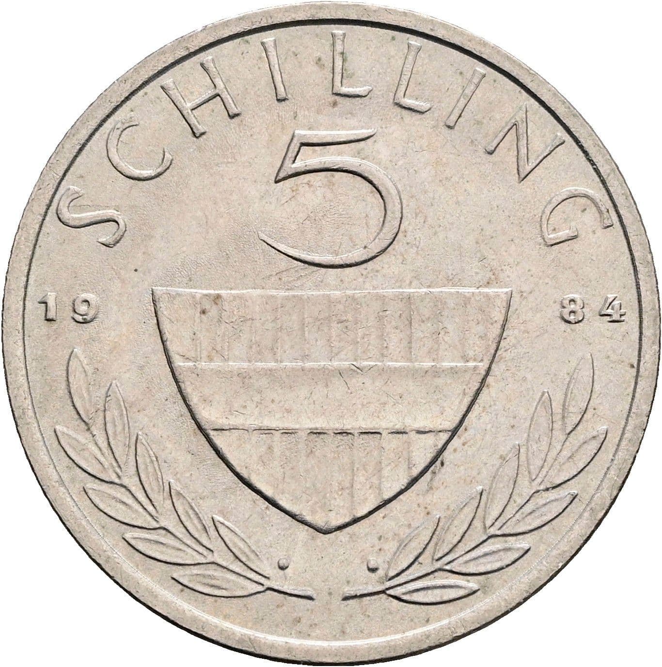 5 Schilling 1984 – Vorderseite