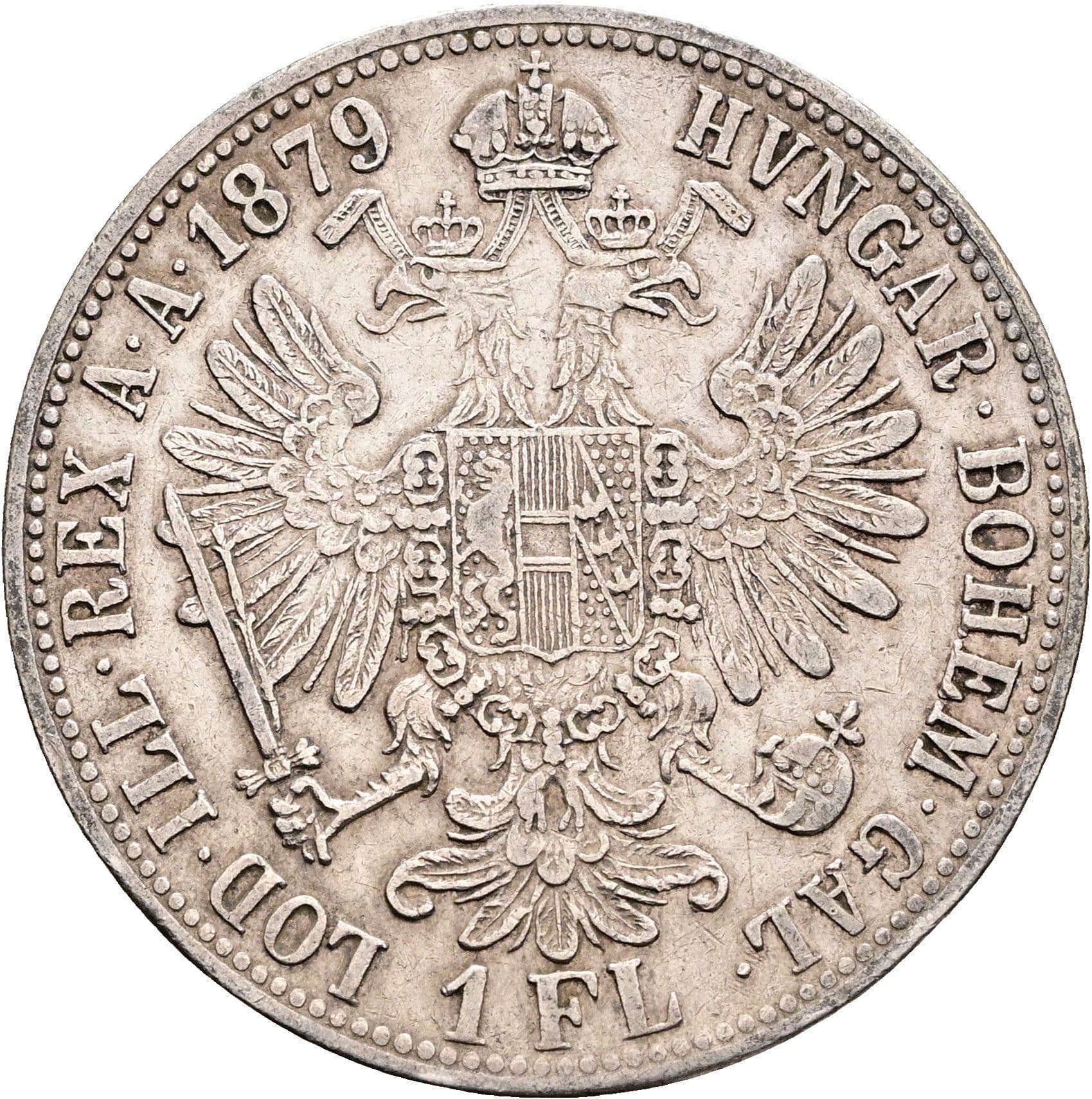 1 Gulden Franz Joseph I. 1848-1916 1879 – Rückseite