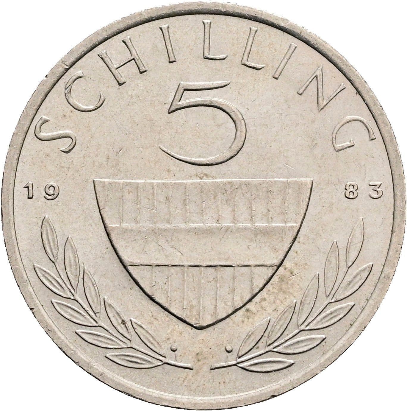 5 Schilling 1983 – Vorderseite