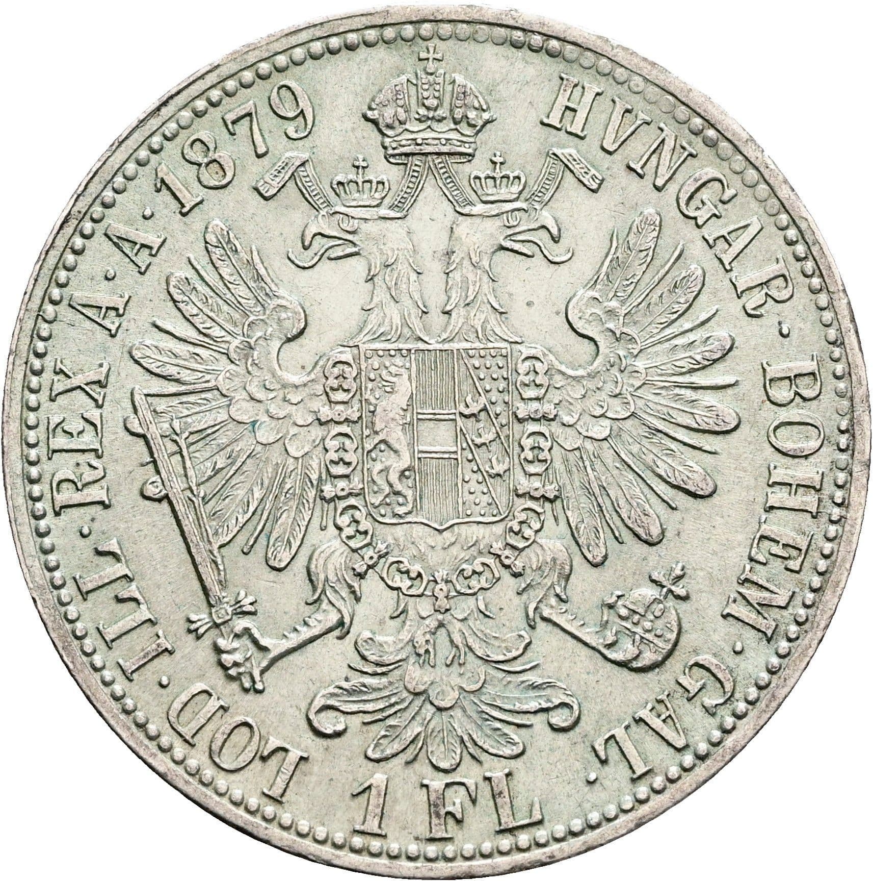 1 Gulden Franz Joseph I. 1848-1916 1879 – Rückseite