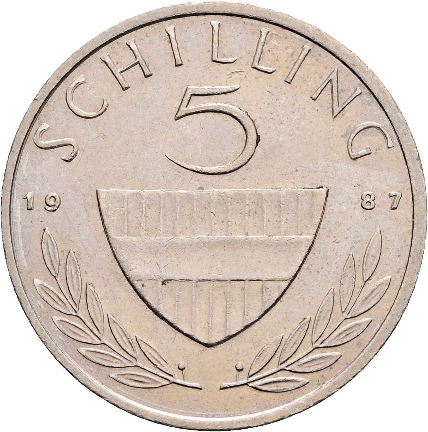 5 Schilling 1987 – Vorderseite