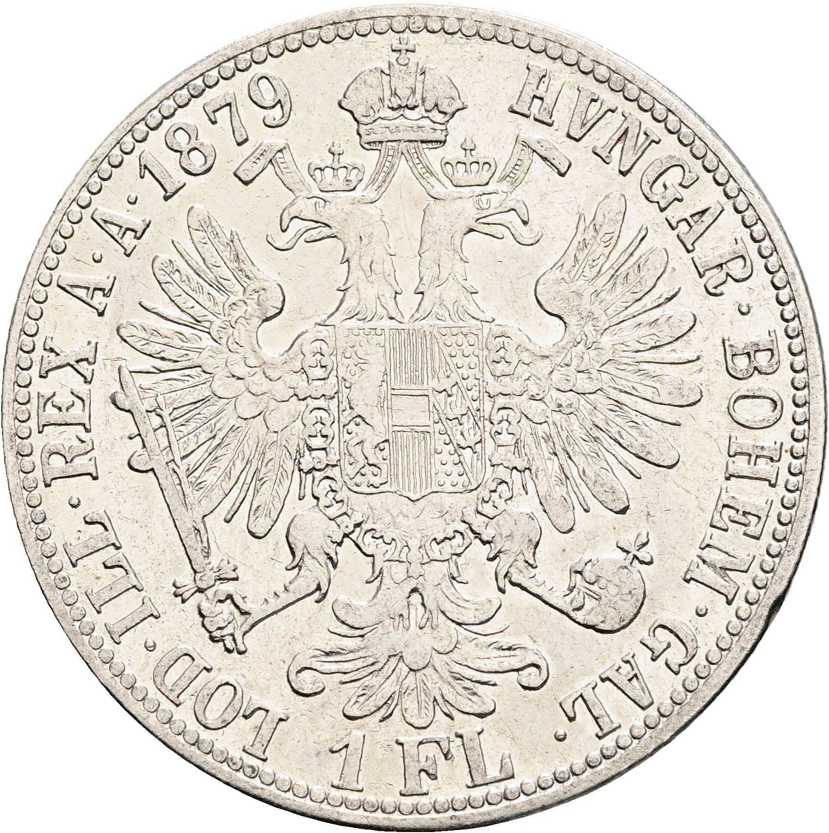 1 Gulden Franz Joseph I. 1848-1916 1879 – Rückseite