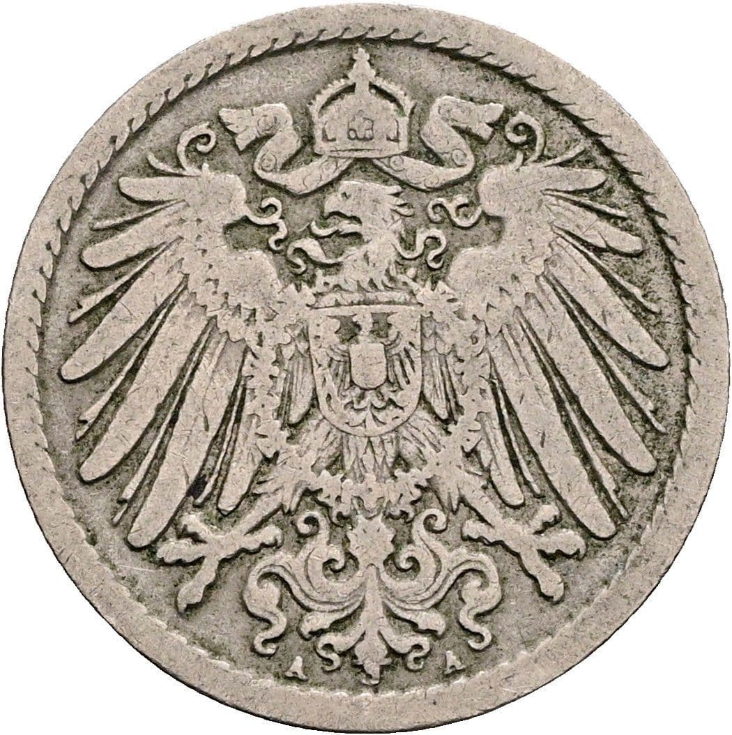 5 Pfennig 1893 A – Rückseite
