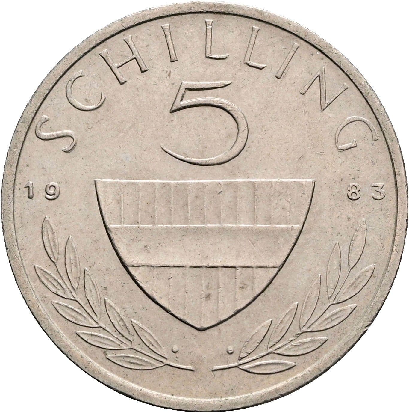 5 Schilling 1983 – Vorderseite