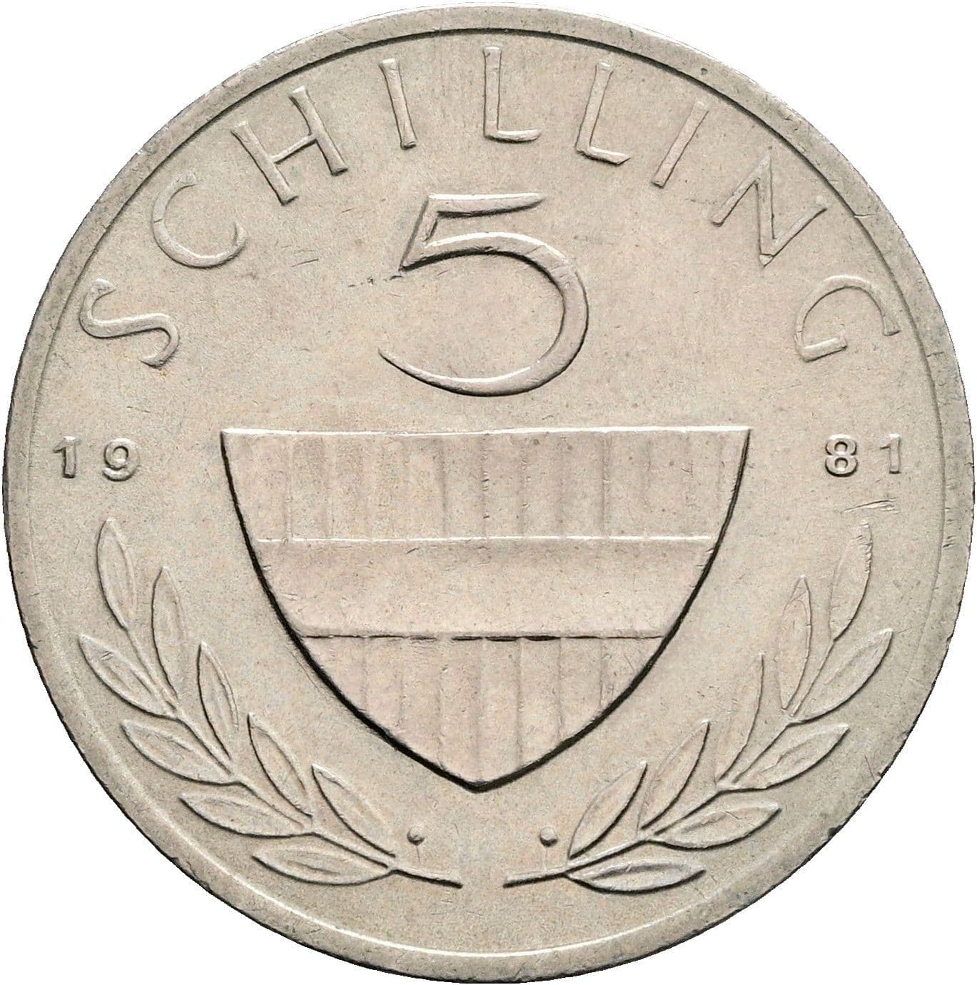 5 Schilling 1981 – Vorderseite