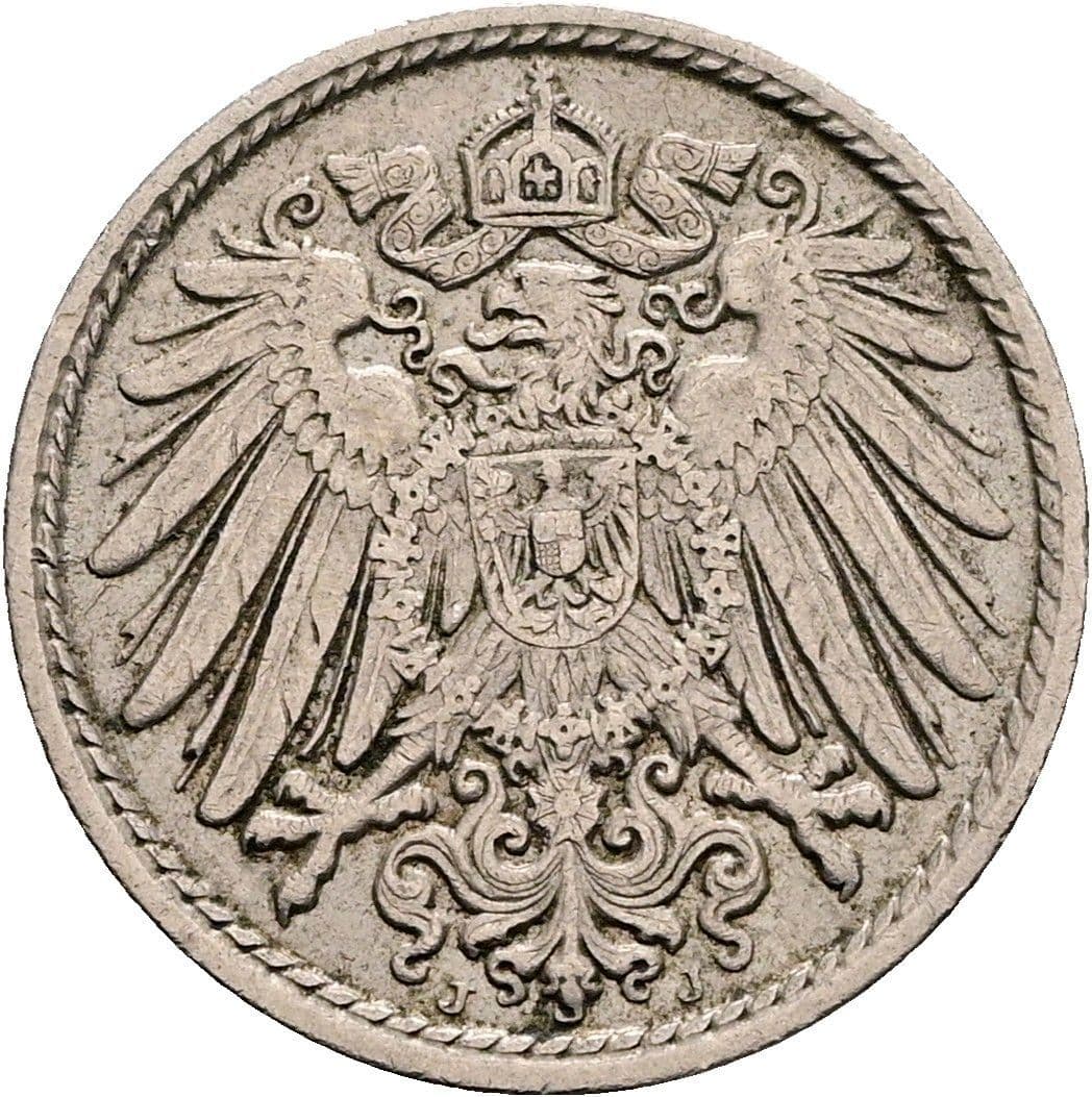 5 Pfennig 1915 J – Rückseite