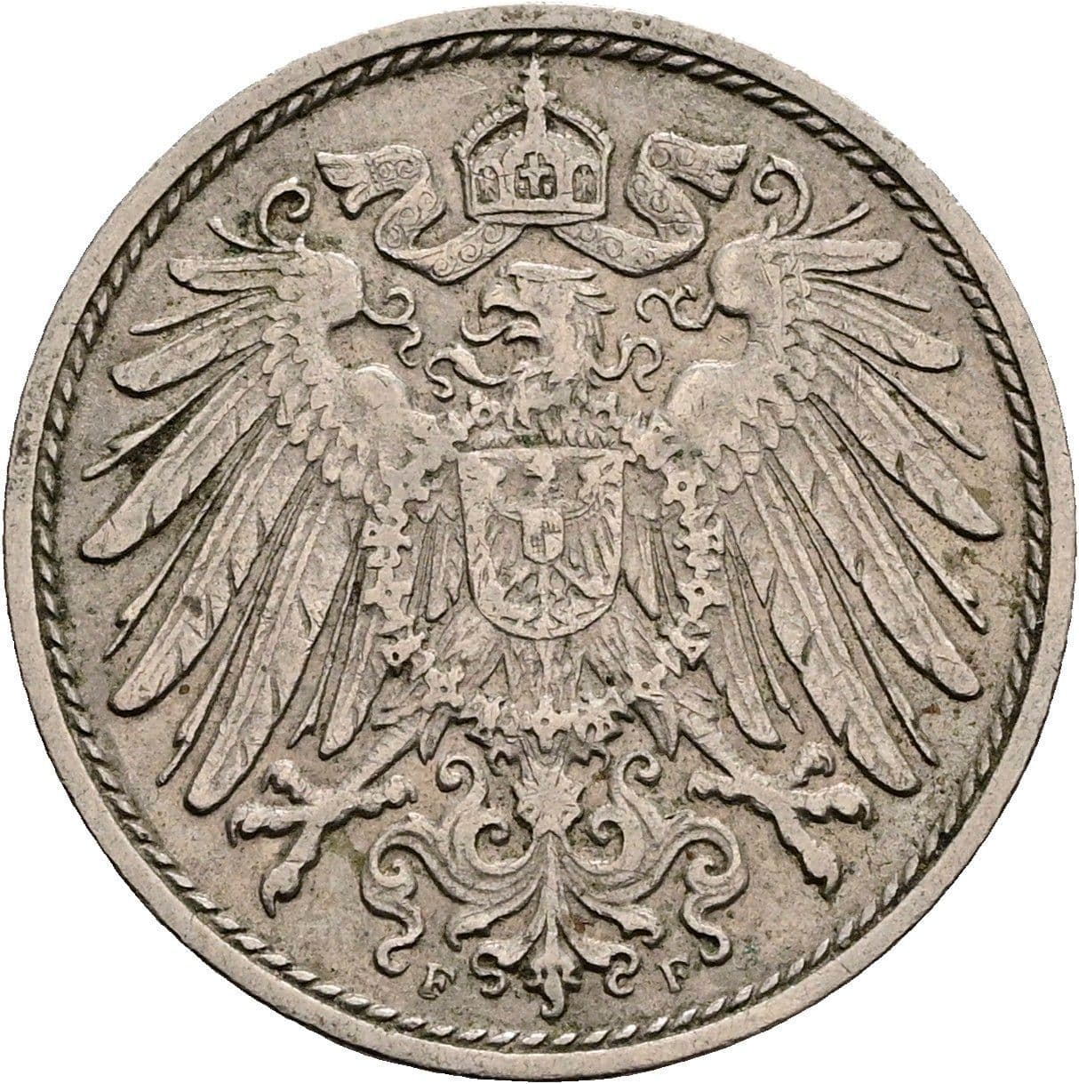 10 Pfennig 1912 F – Rückseite