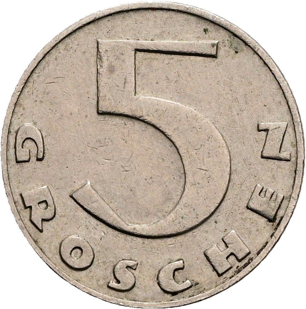5 Groschen 1934 – Vorderseite