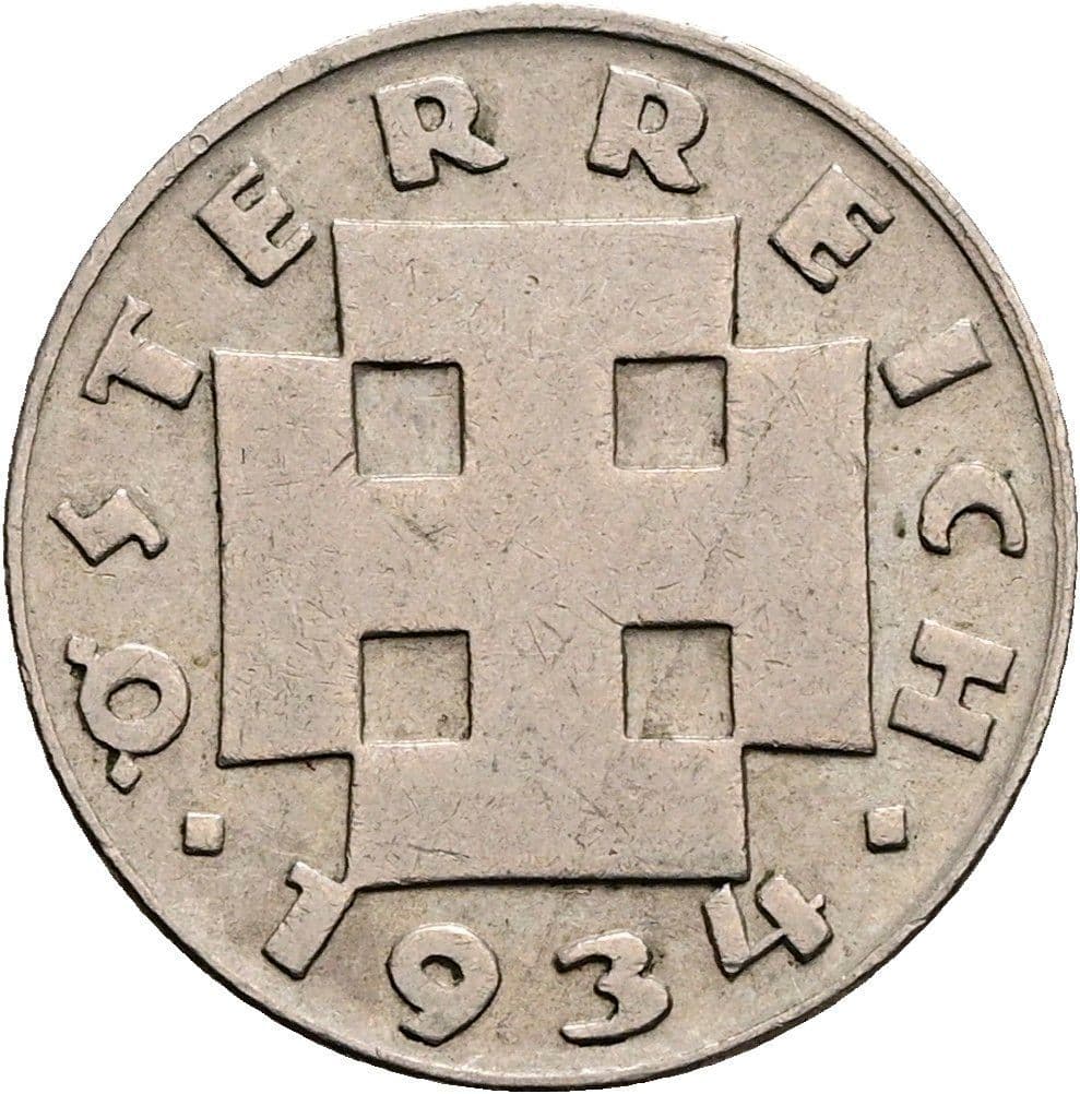 5 Groschen 1934 – Rückseite