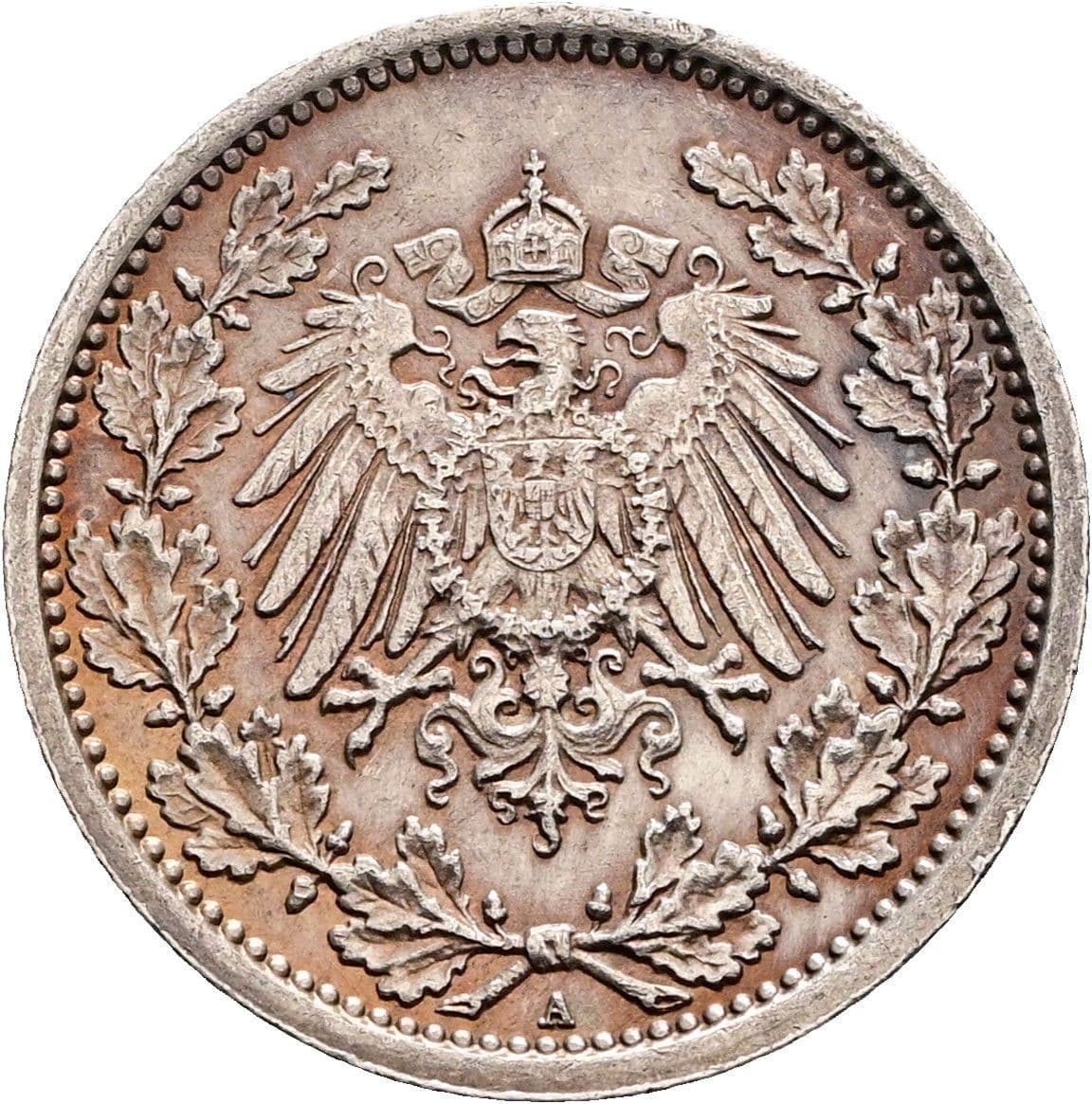 1/2 Mark 1918 A – Rückseite
